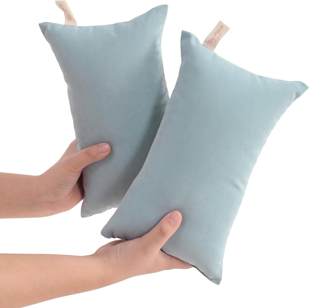 Ntbay Tiny Pillows, Down Alternative 7"x11" Microfiber Mini Pillow for Travel, Pets, Soft Machine Washable Small Pillows for Neck, Wrist, L…