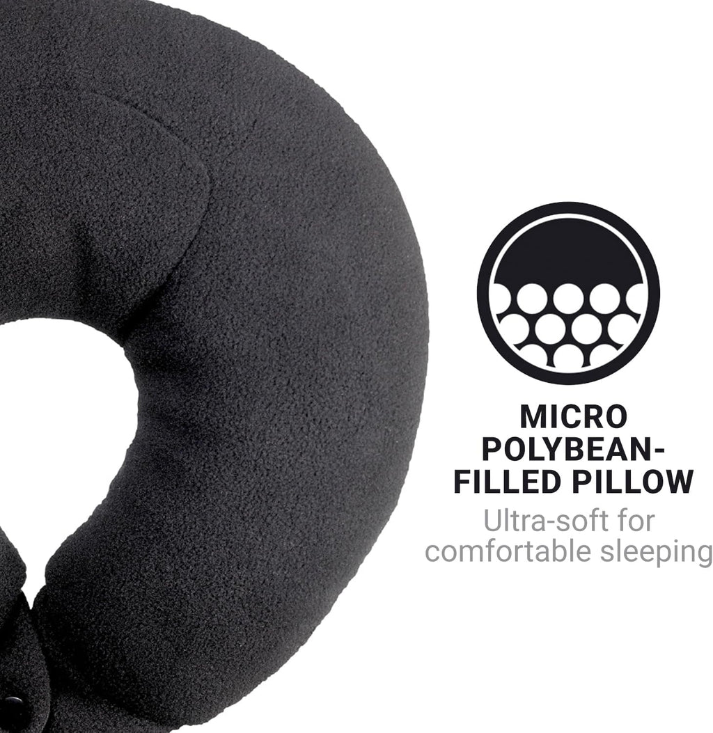Classic Bean Sleeper, Comfortable Travel Pillow Filled with Micro Polybeans, Neck Pillow for Uninterrupted Sleep, Ideal for Airplane…