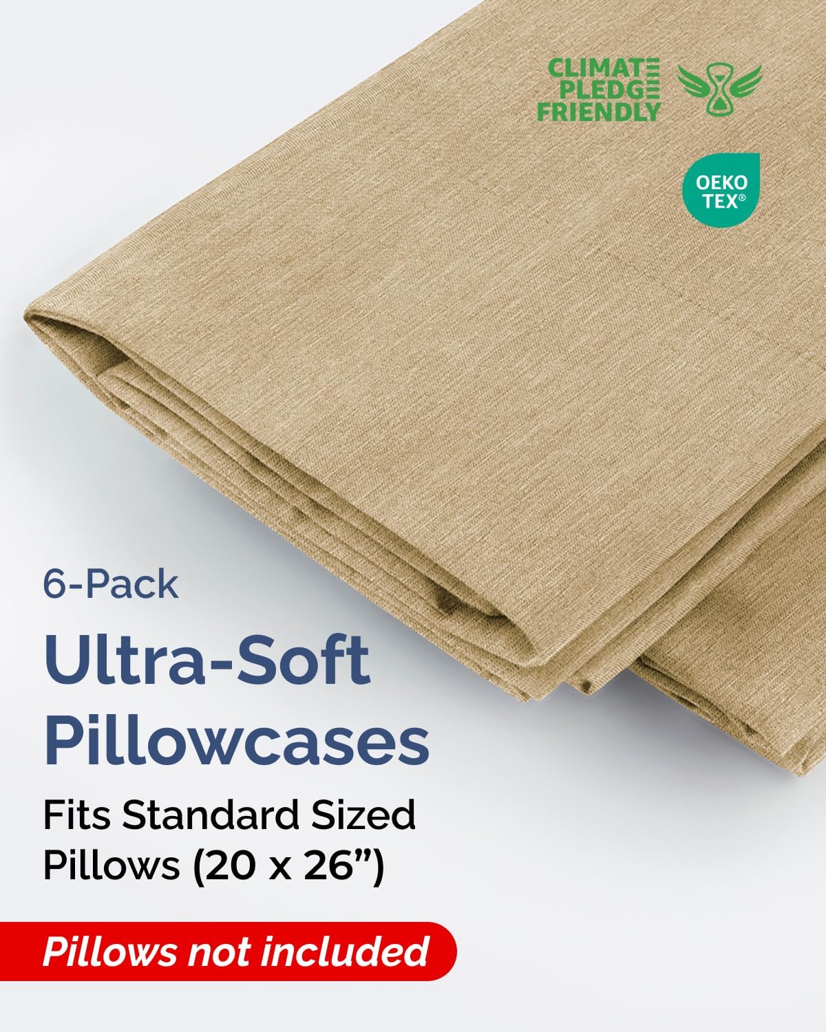 Standard Pillow Cases Set of 6 - Ultra Soft Hotel Quality Pillowcase Covers - Comfy & Wrinkle Free - Shrink & Fade Resistant - Machine…