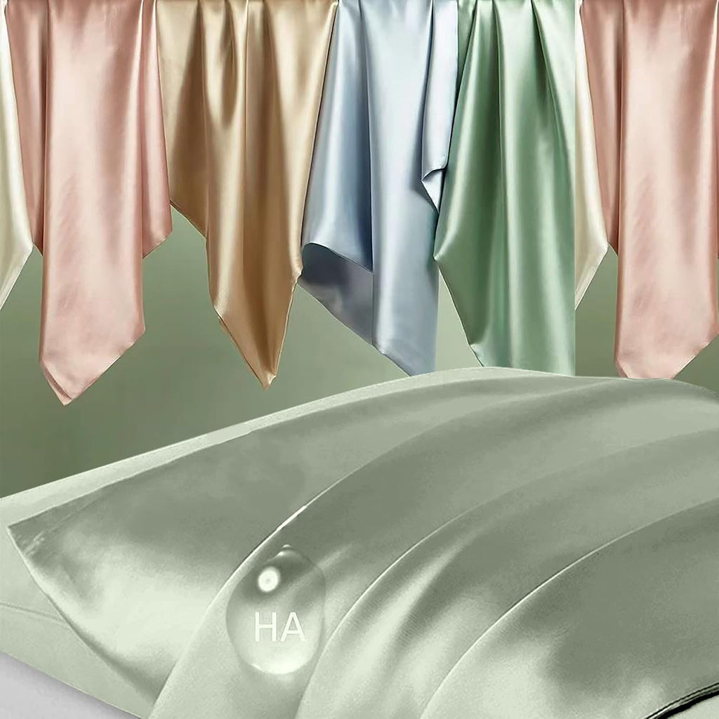 Home Silk Body Pillow Cases, Mulberry Silk Body Pillow Cover with Zipper, Smooth, Anti Acne, Cooling Sleep Both Sides Natural Silk Satin 20…