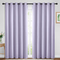 Yakamok Blackout Curtains Room Darkening Thermal Insulated Window Panels, Solid Grommet Top Drapes for Bedroom/Living Room(70Wx84L, Lilac…
