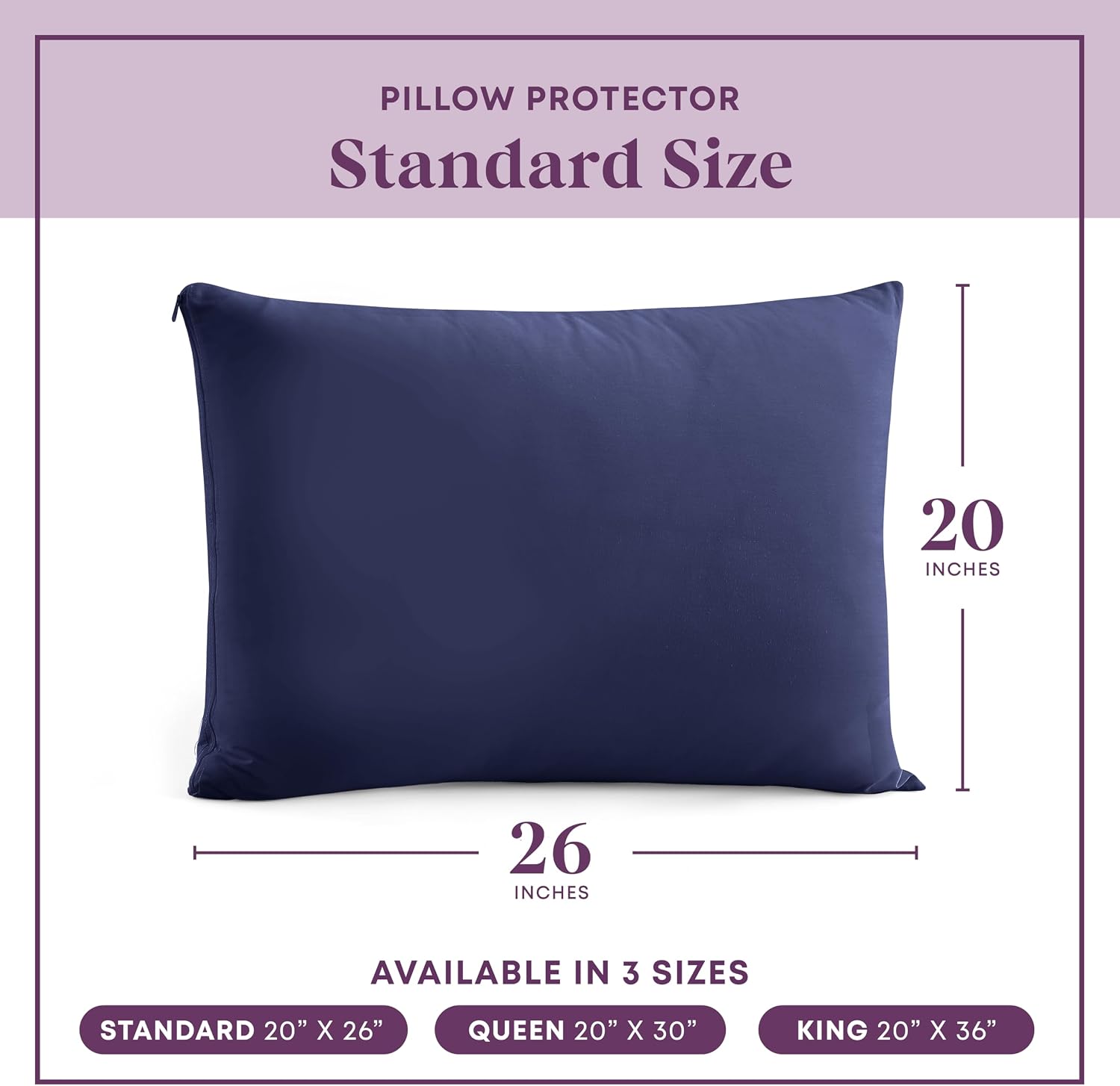 CirclesHome Pillow Protectors 2 Pack Standard Zippered - 100% Cotton Breathable Pillowcases - Protects Pillows from Dirt, Dust and Debris…