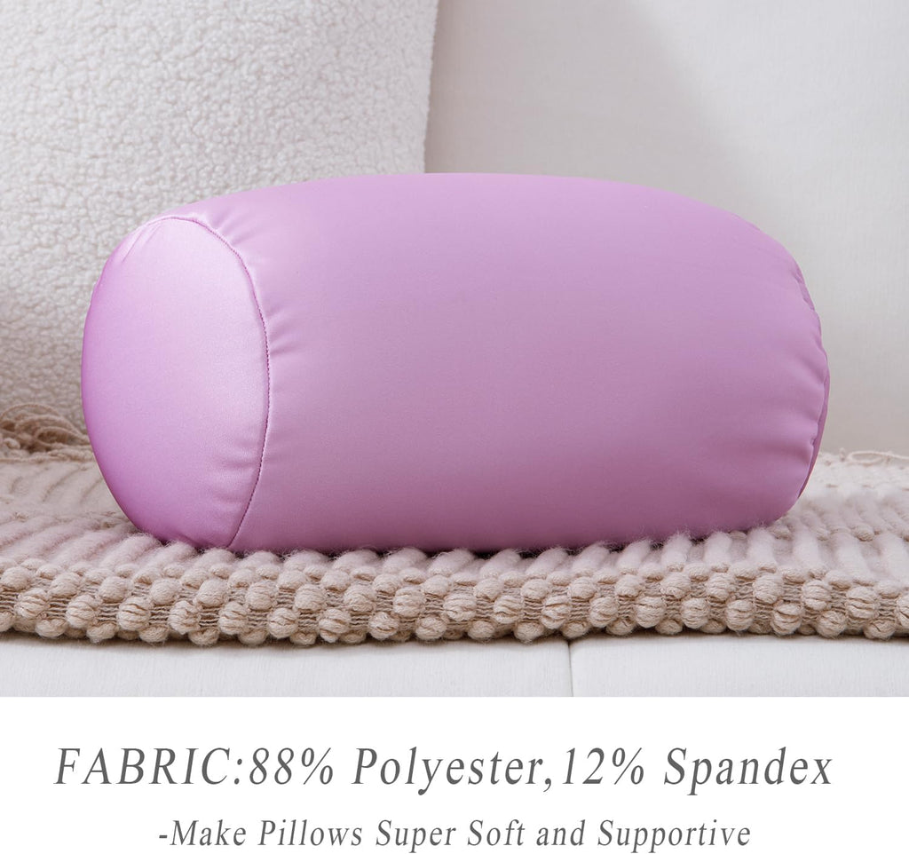 Microbead Neck Body Pillow Tube Microbead Bolster Bean Smooth Cool Pillow Neck Cervical Roll Pillow for Sleeping 7 x 12Inch Throw Travel…