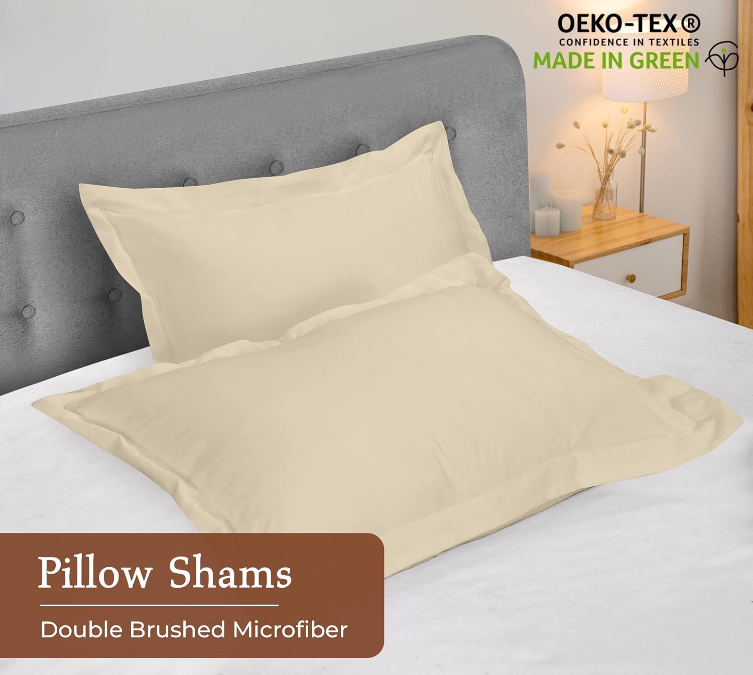 Royalelinens Royale Linens Pillow Shams 2 Pack King Size 20x36 Inch - Brushed 1800 Microfiber - Bed Pillow Shams, Wrinkle Resistant Super S…
