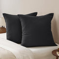 Phf Ultra Soft Waffle Weave Euro Shams Pillow Covers, No Filling, 2 Pack 26" x 26" Bed Cushion Covers, Breathable & Skin-Friendly Bed Pillo…