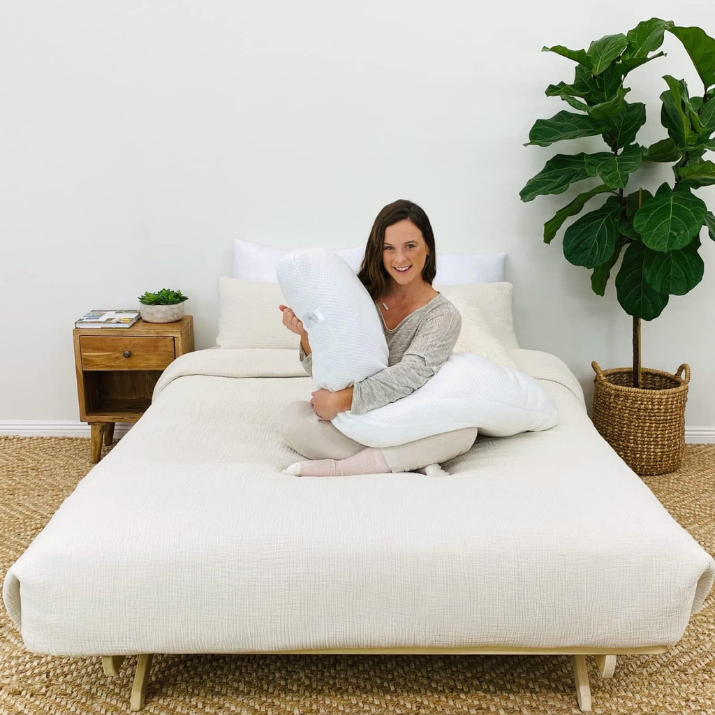 LadiesPillow Supportive Full Body Pillow Contours to Body Soft Pillow Extra Long Pillow for Bed All Sleep Positions Pregnancy Pillows Back…