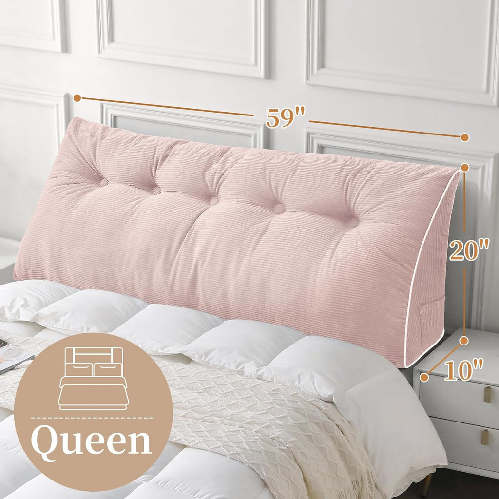 Sasttie Headboard Pillow Queen, Triangular Wedge Pillow Headboard, Wedge Headboard Pillow for Bed Sofa, Daybed Pillows for Sitting up, Read…
