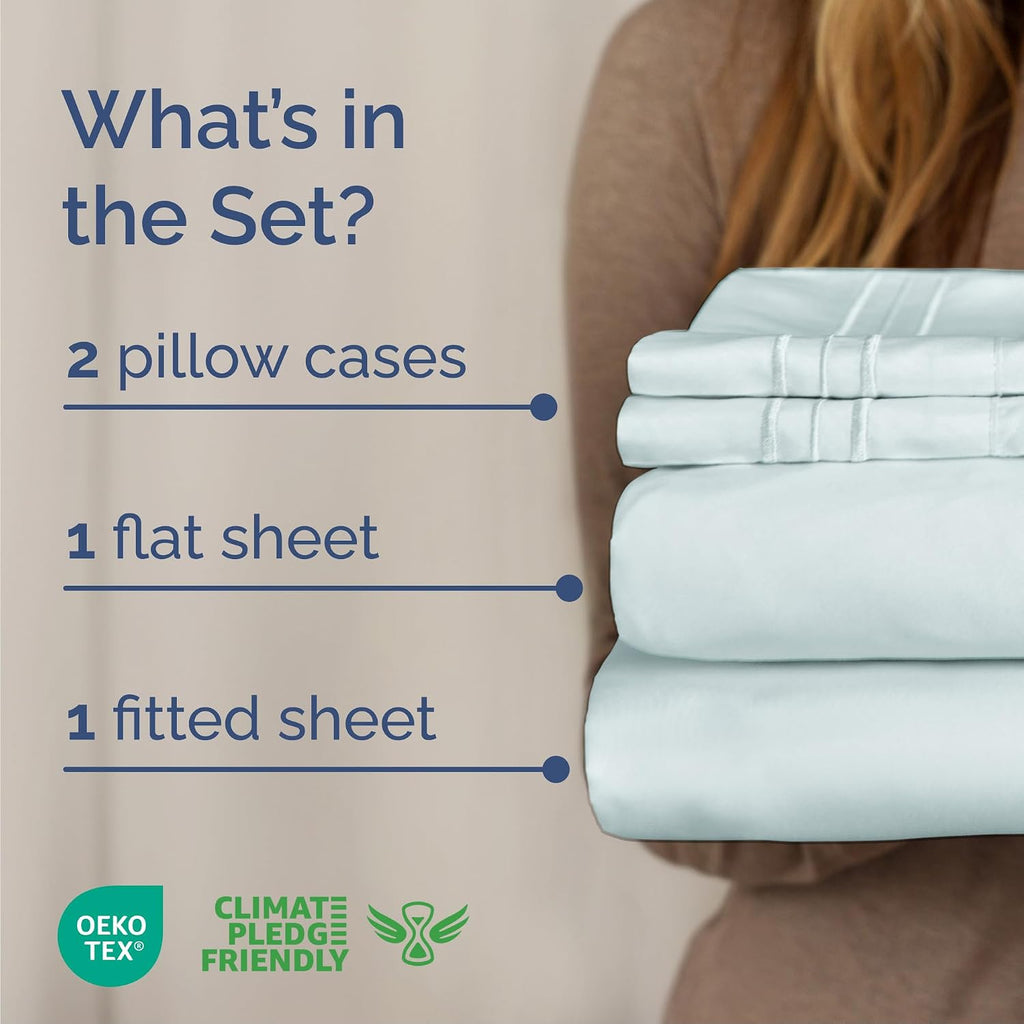 Cal King Size 4 Piece Sheet Set - Comfy Breathable & Cooling Sheets - Hotel Luxury Bed Sheets for Women & Men - Deep Pockets, Easy-Fit…