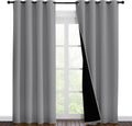 Nicetown Full Shade Curtain Panels, Pair of Energy Smart & Noise Blocking Out Blackout Drapes for Dining Room Window, Thermal Insulated Gue…