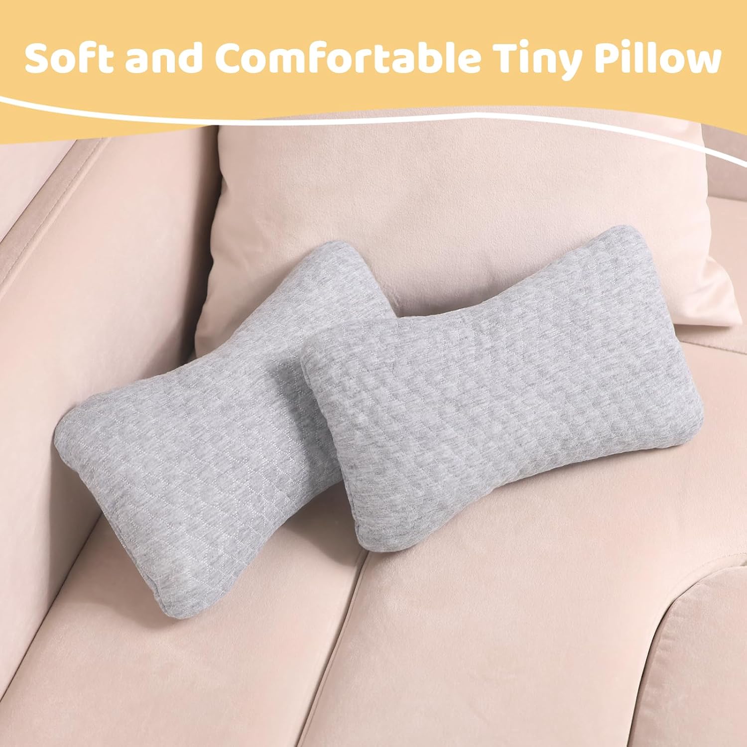vocheer Small Pillows for Sleeping, 11"x 7" Mini Travel Pillow, Tiny Pillows for Neck, Wrist, Lumbar and Knee, Pets Pillow, Cotton…
