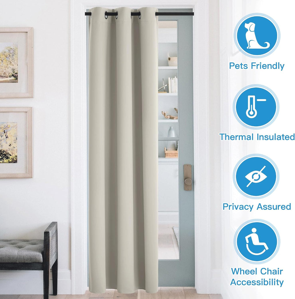 Rybhome RYB HOME Temporary Doorway Curtains Blackout Privacy Room Divider Curtains Portable Drapes for Closet Wall Panel for Bedroom Living…