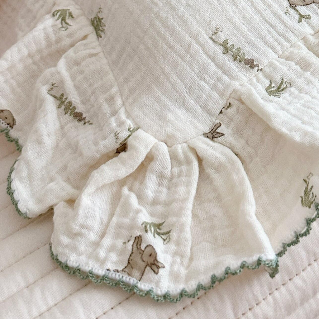 BuLuTu Muslin Toddler Pillowcase for Toddler Bed, Soft Breathable Standard Size Pillow Cover 20"x26", Animal Gray Bunny Toddler Pillow…