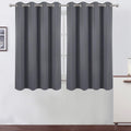 Lemomo Grey Thermal Blackout Curtains/52 x 54 Inch/Set of 2 Panels Room Darkening Curtains for Bedroom 54 Inch Grey