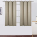 Lemomo Beige Thermal Blackout Curtains/38 x 54 Inch/Set of 2 Panels Room Darkening Curtains for Bedroom 54 Inch silver