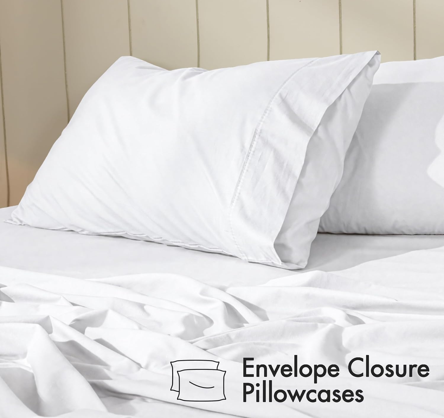 Ruvanti 100% Cotton Percale Sheets King Size – Crisp Cooling Bed Sheets for Hot Sleepers, Deep Pocket 16”, Soft Breathable & Durable Hotel-…