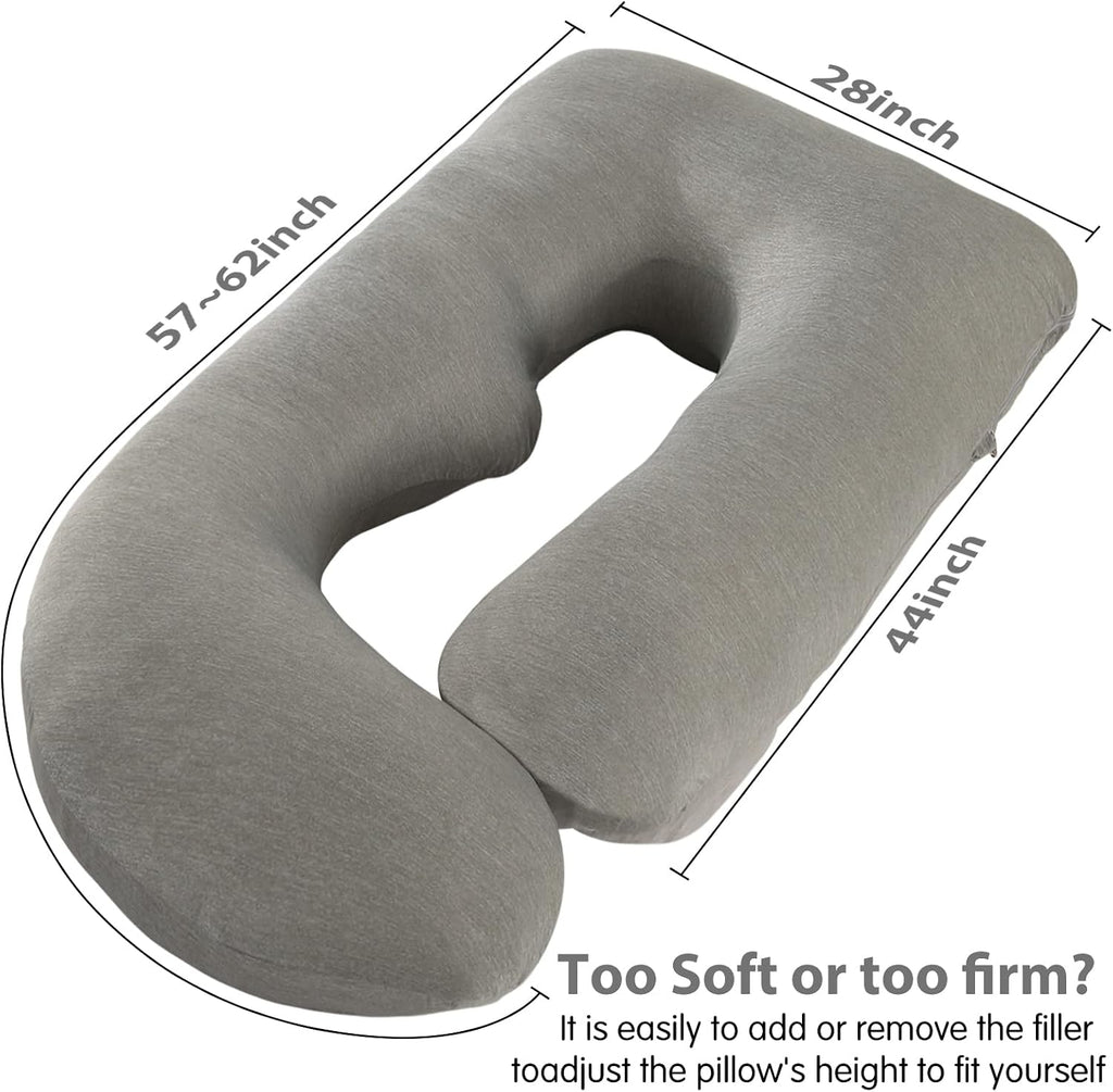 Elover Cooling Pregnancy Pillows for Sleeping, U Shaped Full Body Pillow with Removable Cover, Pregnant Women Must Haves, Maternity…