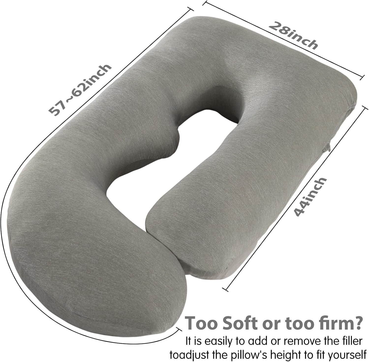 Elover Cooling Pregnancy Pillows for Sleeping, U Shaped Full Body Pillow with Removable Cover, Pregnant Women Must Haves, Maternity…