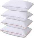 Vainoc Pillows King Size Set of 4, Breathable Hotel Collection Bed Pillows for Side Back Stomach Sleepers, Machine Washable Supportive Soft D…