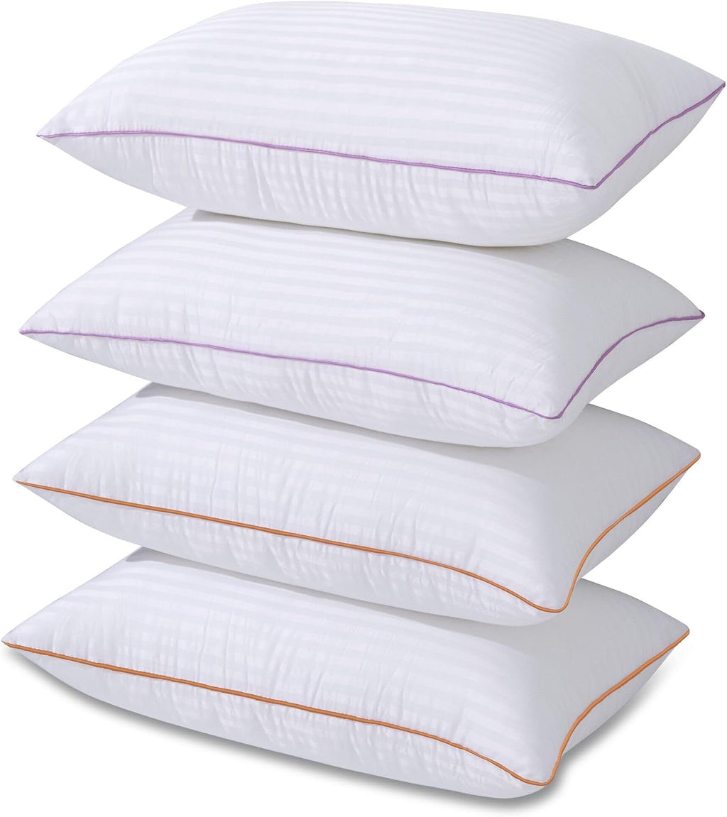 Vainoc Pillows Queen Size Set of 4, Breathable Hotel Collection Bed Pillows for Side Back Stomach Sleepers, Machine Washable Supportive Soft…