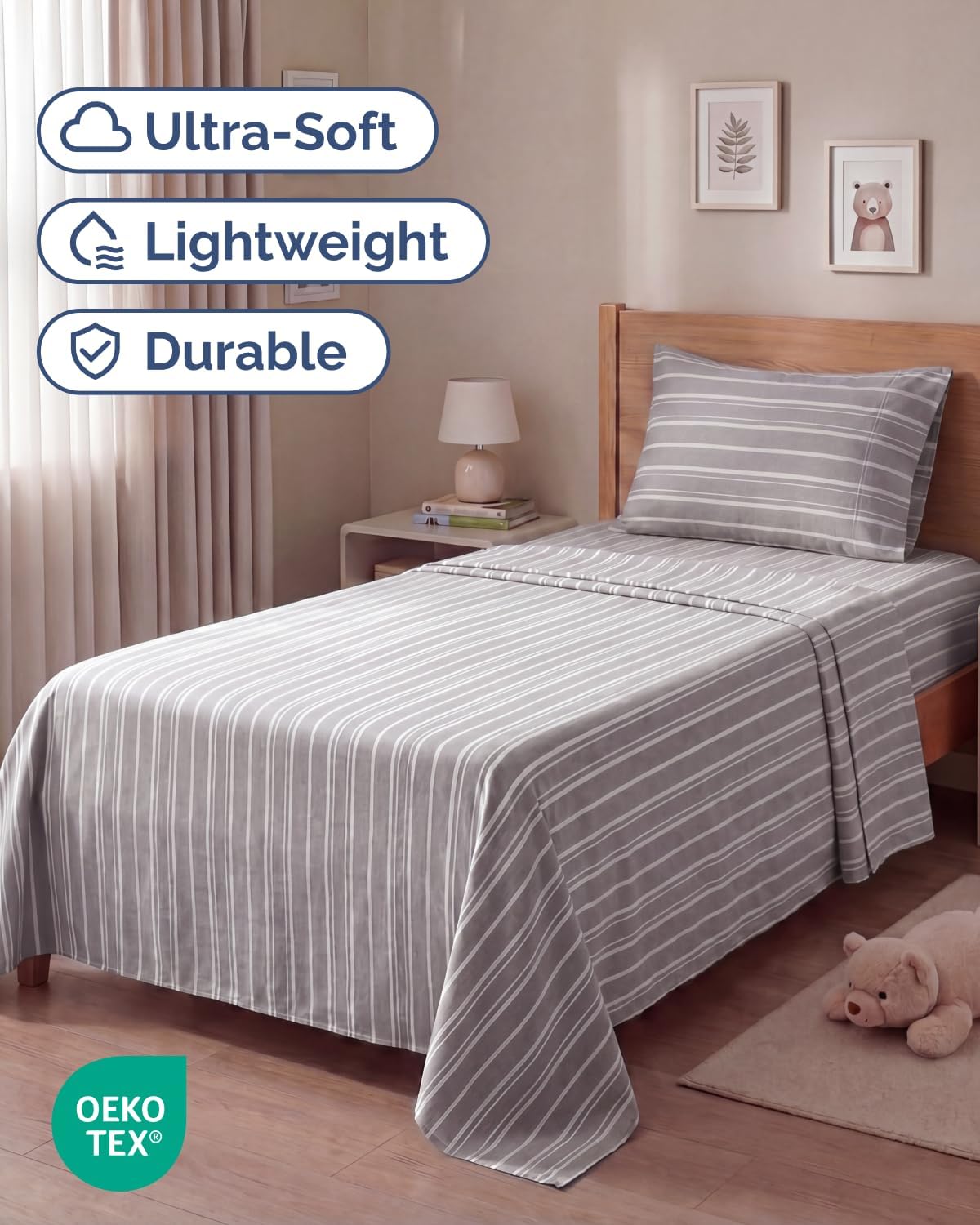 Twin Size 3 Piece Sheet Set - Comfy Breathable & Cooling Sheets - Hotel Luxury Bed Sheets for Women & Men - Deep Pockets, Easy-Fit, Soft…