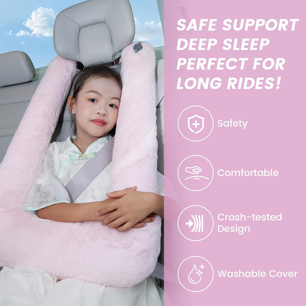 Keemall Car Pillow for Kids, Professional Inflatable Kids Car Pillow for Sleeping Carseat Travel - Safe, Reliable - Inflatable Travel Pillo…