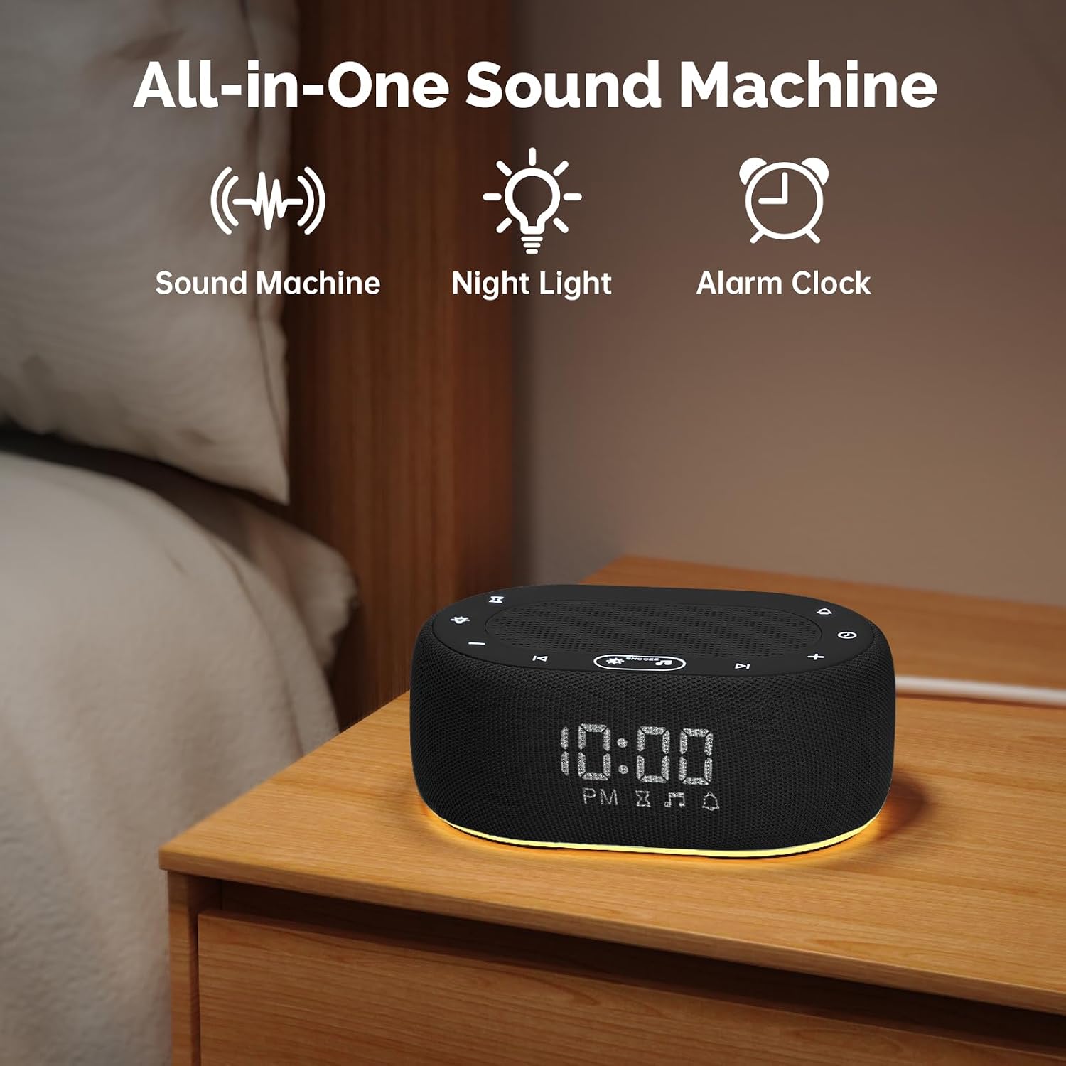 1Mii White Noise Sound Machine with Alarm Clock, Sound Machine for Sleep for Adults Baby, 30 Soothing Sounds, Smart App Controlled…