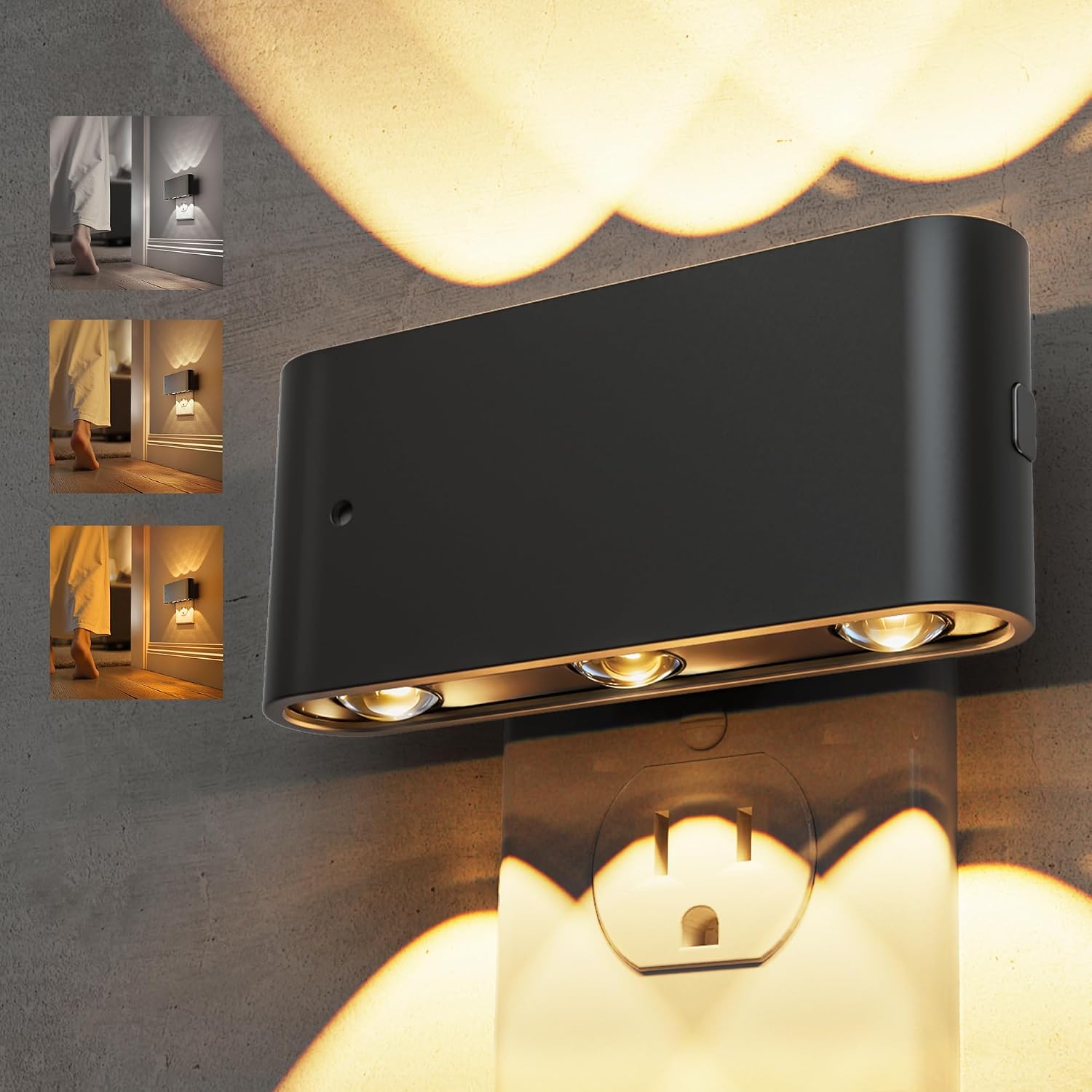 L LOHAS LED Night Light, Dimmable Modern LED Night Lights Plug into Wall, Dusk to Dawn Sensor Night Lights for Kid, 2000K/3000K/5000K…