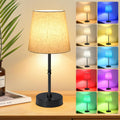 Wowag Cordless Table Lamp,5000mAh Rechargeable Battery Operated Desk Lamp,3 Colors & 7 RGB Stepless Dimmable, Portable Wireless Touch…