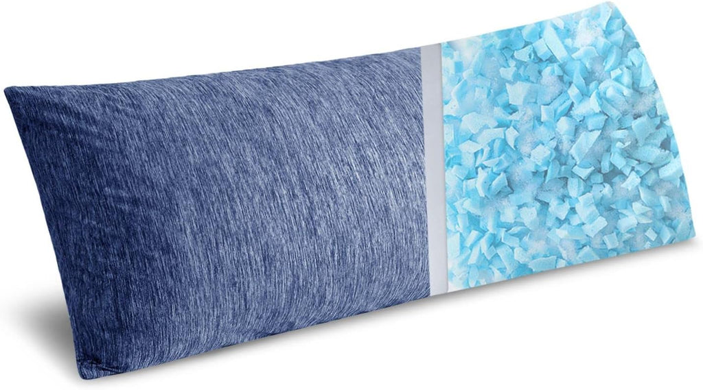 MIULEE Body Pillow for Adults Shredded Memory Foam for Sleeping - Firm and Fluffy Long Pillow w/Removable Cooling Breathable Pillowcase…
