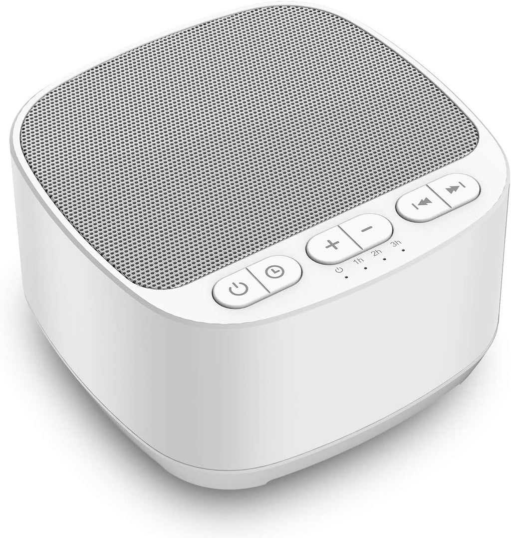 Magicteam Sleep Sound White Noise Machine with 40 Natural Soothing Sounds and Memory Function 32 Levels of Volume Powered by AC or USB and…