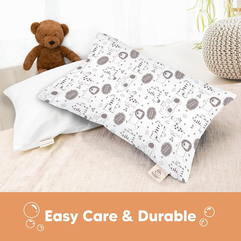 KeaBabies Toddler Pillowcase 13"x18" - Organic Cotton Toddler Pillowcase for Kids, Boys, Girls, Soft & Durable Cotton Cover for Miniature…