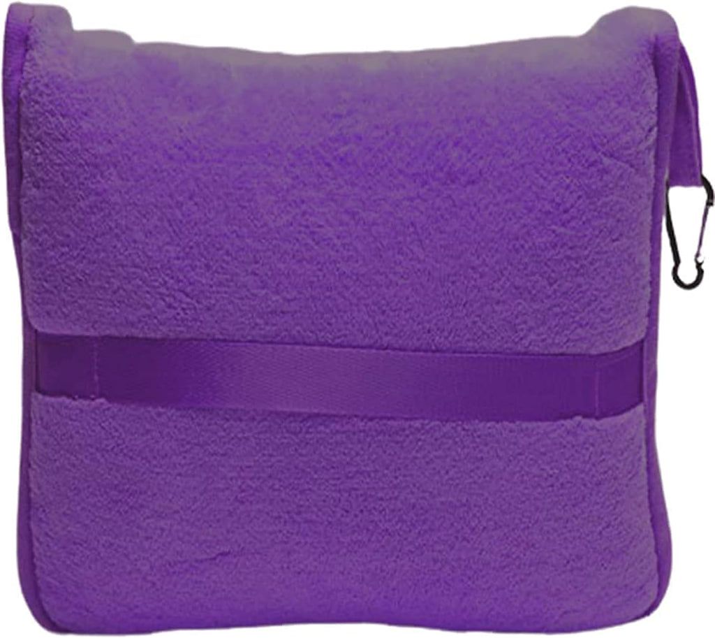 BlueHills Travel Blanket Pillow Premium Soft Plush for Airplane Travel Size Blanket Throw Long Flight Essentials in Compact Bag Plane…