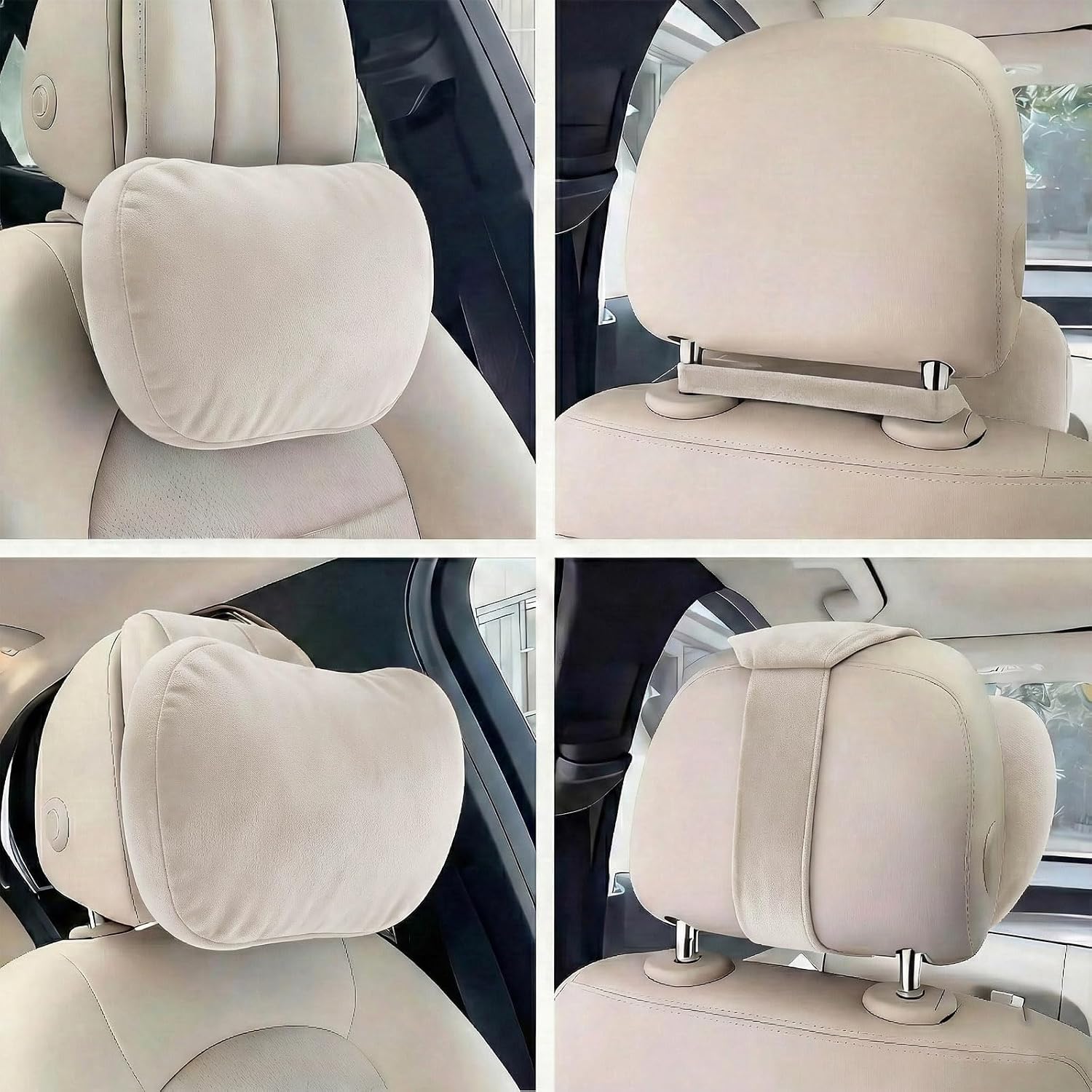 WELBRIT 2PCS Car Pillow for Car Neck Pillow for Driving Seat Neck Support Soft Cushion Back Support Head-Rests for Vehicle Sleeping…