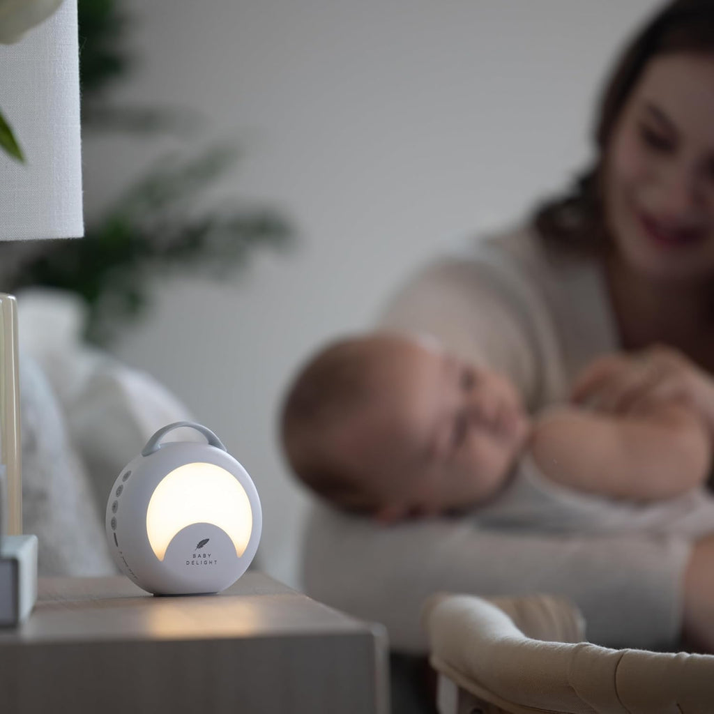 BabyDelight Baby Delight Dewdrop White Noise Sound Machine | Portable Travel Nightlight | 30 Sleep Sounds | Lullabies, Nature Sounds, White…