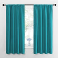 NICETOWN Peacock Blue Blackout Curtains Panels for Window, Thermal Insulated Rod Pocket Blackout Drapes/Draperies for Living Room (2…