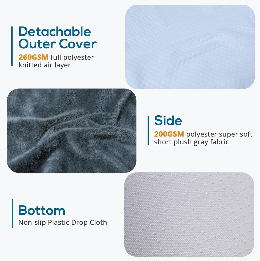 Sasttie Wedge Pillow, 12 Inch Memory Foam Bed Wedge Pillow for Sleeping, Acid Reflux, Back Pain, Post Surgery, and Snoring, Designed with W…