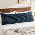 Bedelite Fluffy Faux Fur Body Pillow Cover with Zipper, Luxury Plush 3D Striped Pillow Cover 20x54 Inches, Super Soft and Cozy Long Body Pi…