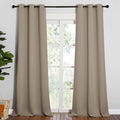 NICETOWN Patio Glass Door Blackout Curtains for Bedroom/Living Room, Privacy Panel Drapes for Dining and Guest Room (Taupe, 42 inches…
