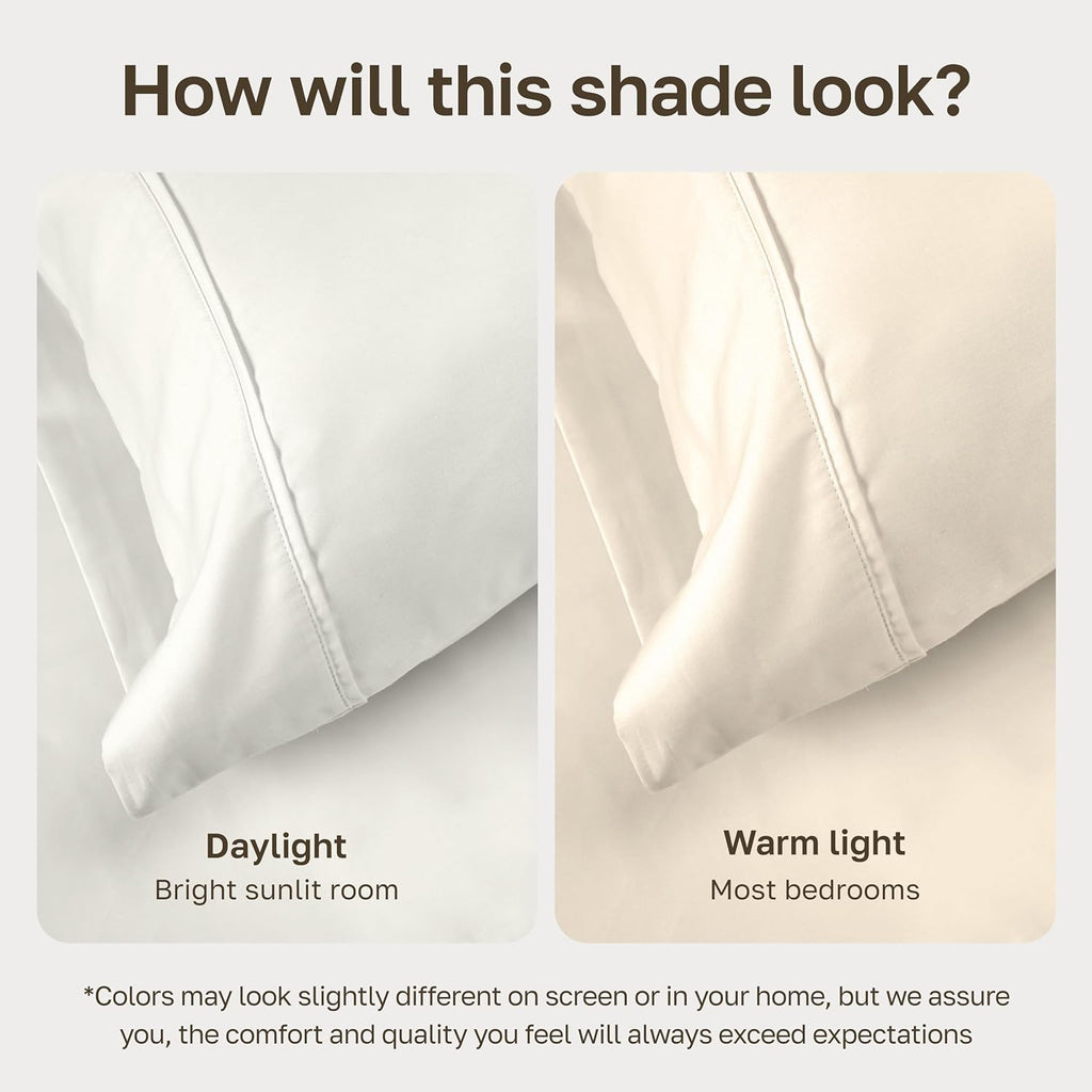 CaliforniaDesignDen California Design Den Soft 100% Cotton King Sheet Set, 400 Thread Count Good Housekeeping Award Winner, Silky Sateen We…