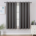 Cucraf Light Grey Blackout Curtains 45 inch Length 2 Panels Set, Room Darkening Drapes for Living Room Bedroom, Thermal Insulated Light Blo…