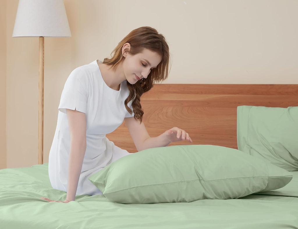 Sunflower King Pillowcases Set of 2, 100% Cotton King Size Pillow Cases 2, 20×40 inches Swamp, Soft and Breathable