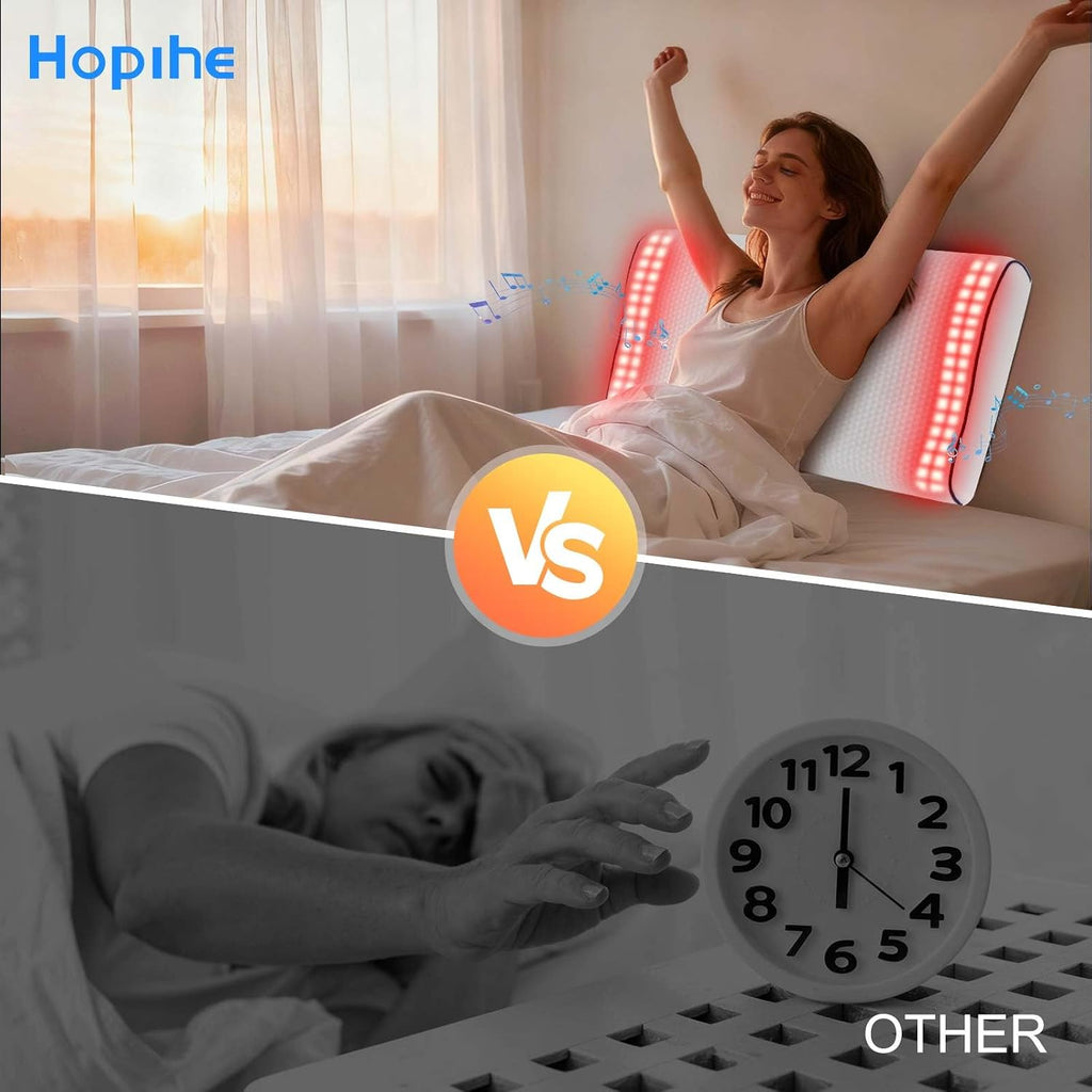 Hopihe Sunrise Pillow, Sound Machine for Sleep with Bluetooth Speaker & Sunset Simulation, Smart Pillow with Wake Up Light, Sunset Lamp, Wh…