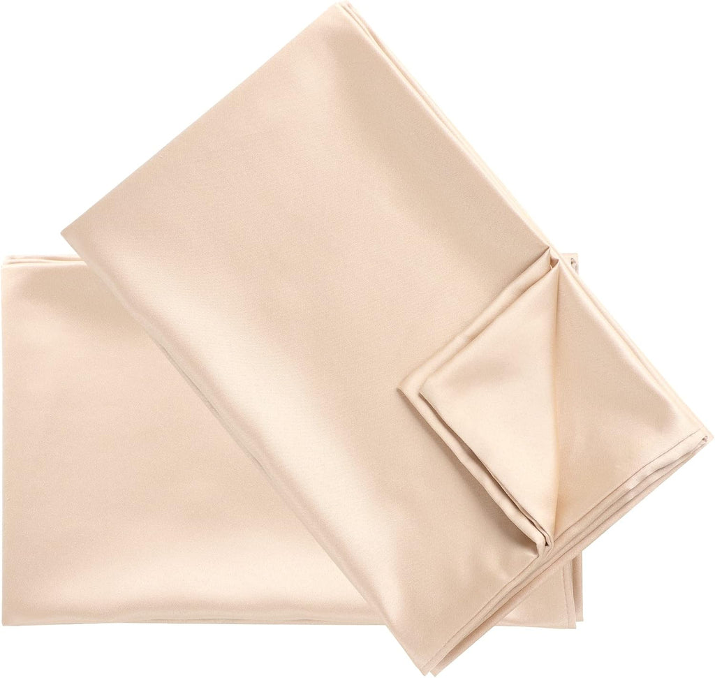 uxcell 2 Pack Silk Satin Pillowcase for Hair and Skin, Cool, Silky, Soft Breathable Pillow Cases King Size 20x36 Inch Sateen Pillowcase Lig…