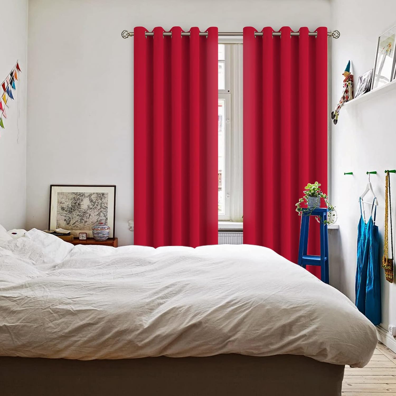 BGment Room Darkening Curtains 84 Inches Long - Grommet Thermal Insulated Drapes Window Treatment Curtains for Bedroom, 2 Panels, 70 x 84 I…