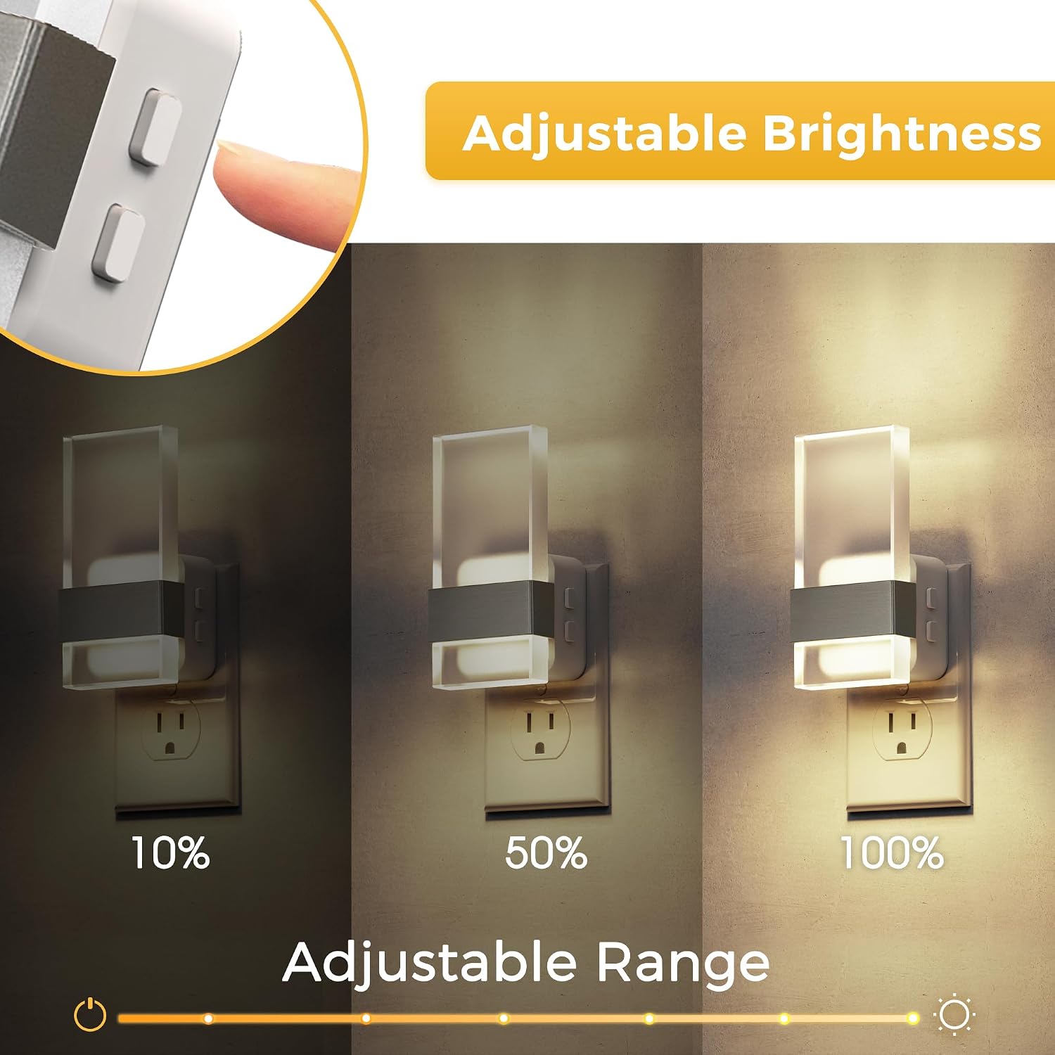 L LOHAS LED Night Light, 2 Pack Adjustable Color Temperature Night Lights Plug Into Wall, 2000K/3000K/5000K 3CCT Nightlight, Dusk to Dawn…