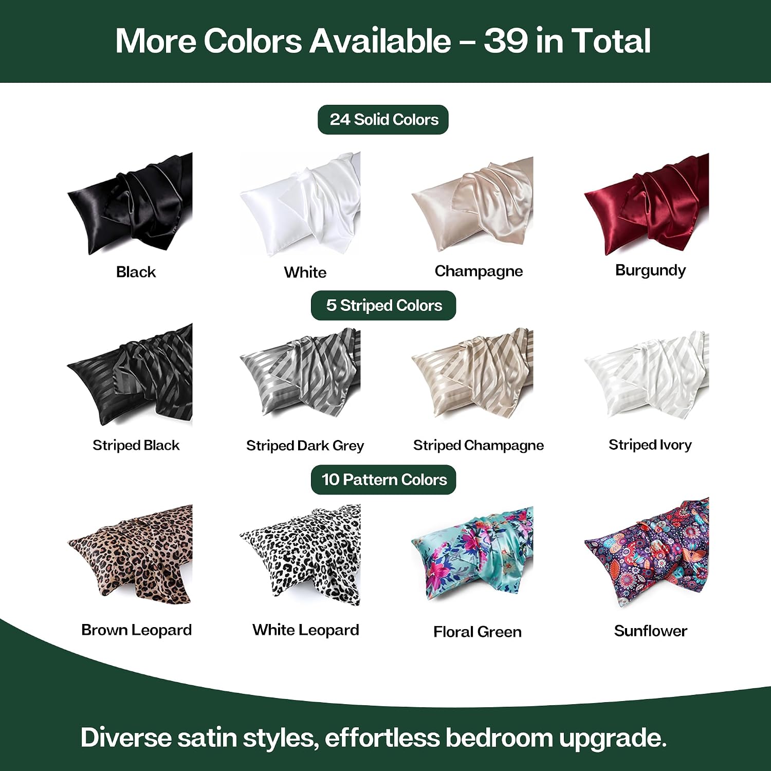 MR&HM Satin Body Pillow Cover, Soft and Breathable Body Pillow Case with Envelope Closure, Cooling and Silky Long Pillowcase for Hair and…