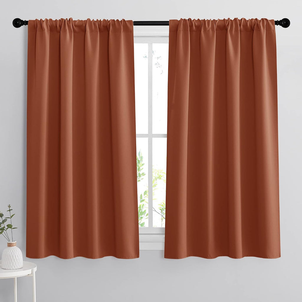 Rybhome RYB HOME Small Window Curtains for Kitchen, Thermal Insulated Privacy Shades Chic Home Decoration for Basement Bathroom Door Window…