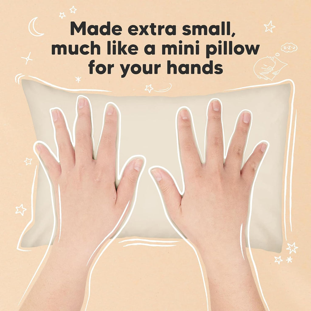 Mini Toddler Pillow with Pillowcase - 9x13 My Little Dreamy Travel Kids Pillow for Sleeping, Toddler Bed, Small, Tiny, Organic Cotton…