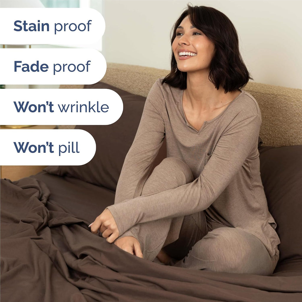Split King Size 5 Piece Sheet Set - Comfy Breathable & Cooling Sheets - Hotel Luxury Bed Sheets for Women & Men - Deep Pockets, Easy-Fit…