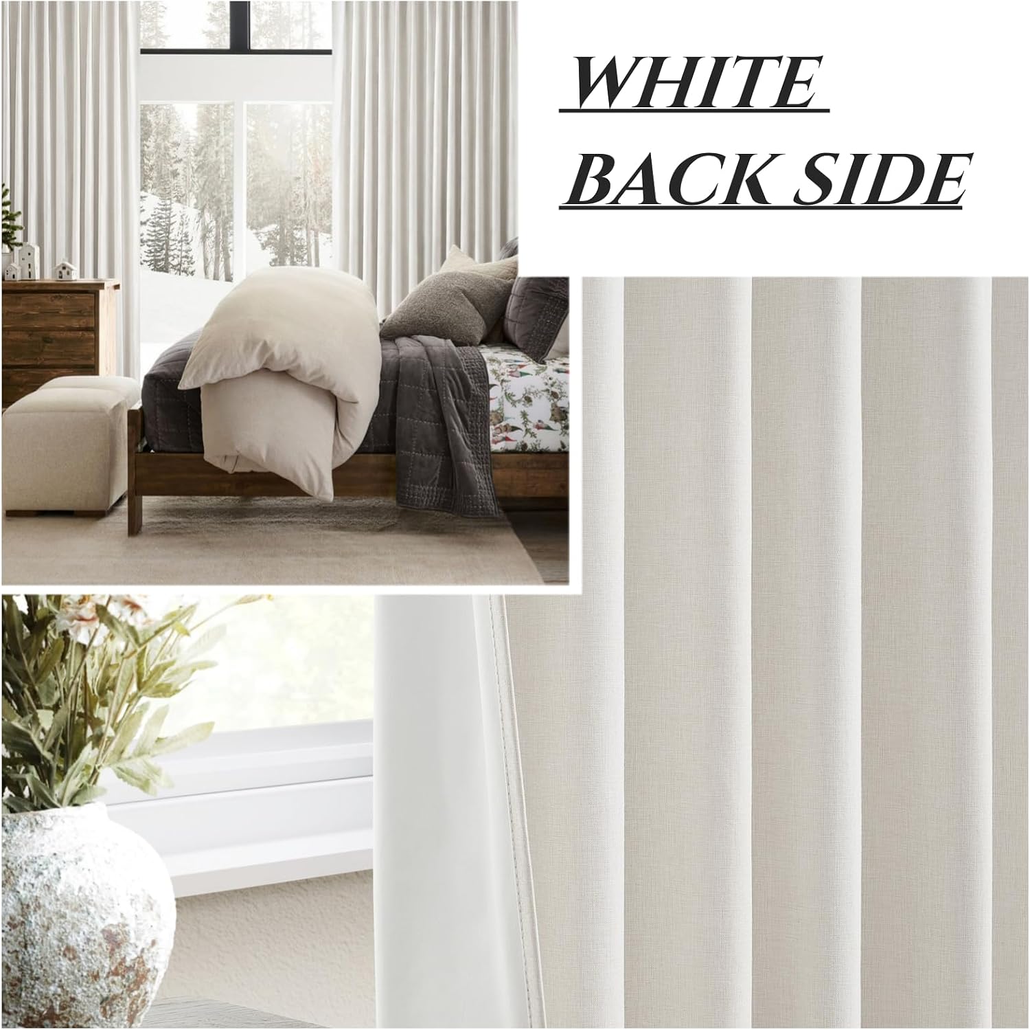 Qjmydeco Custom Made Curtains 86 Inches Long for Bedroom 2 Panels Set, Blackout Drapes for 84-88 Inch Tall Window Curtains Living Room Mode…